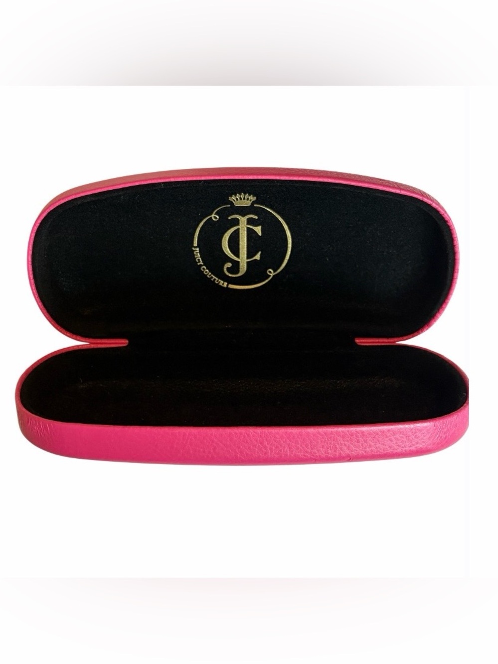 Juicy Couture Hot Pink Eyewear Sunglasses Case with Gold
